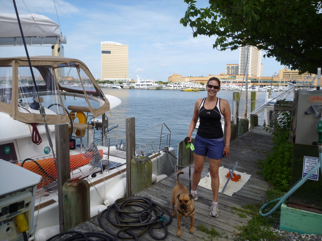 Stanley and I setting out on our run.
